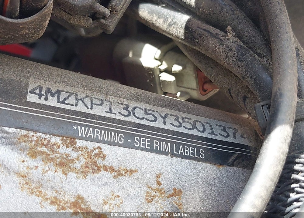 2000 BUELL BLAST P3 VIN: 4MZKP13C5Y3501374