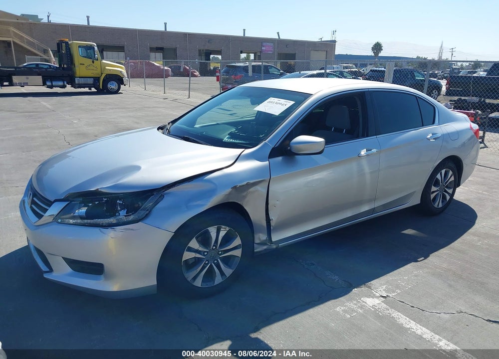 2013 HONDA ACCORD LX VIN: 1HGCR2F37DA082584