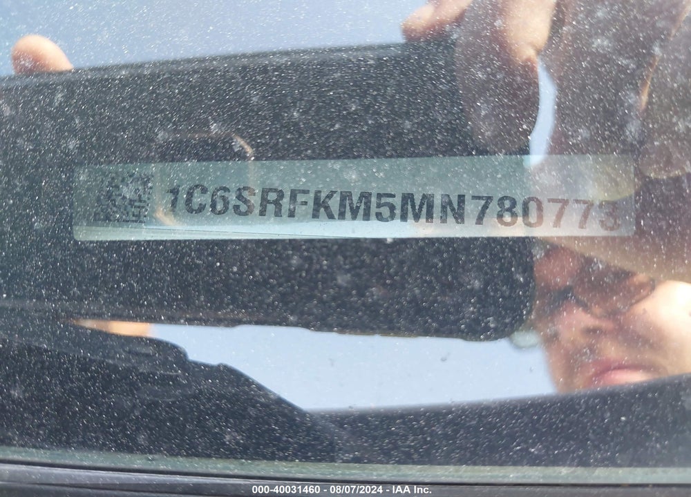 2021 RAM 1500 LIMITED LONGHORN 4X4 5'7 BOX VIN: 1C6SRFKM5MN780773