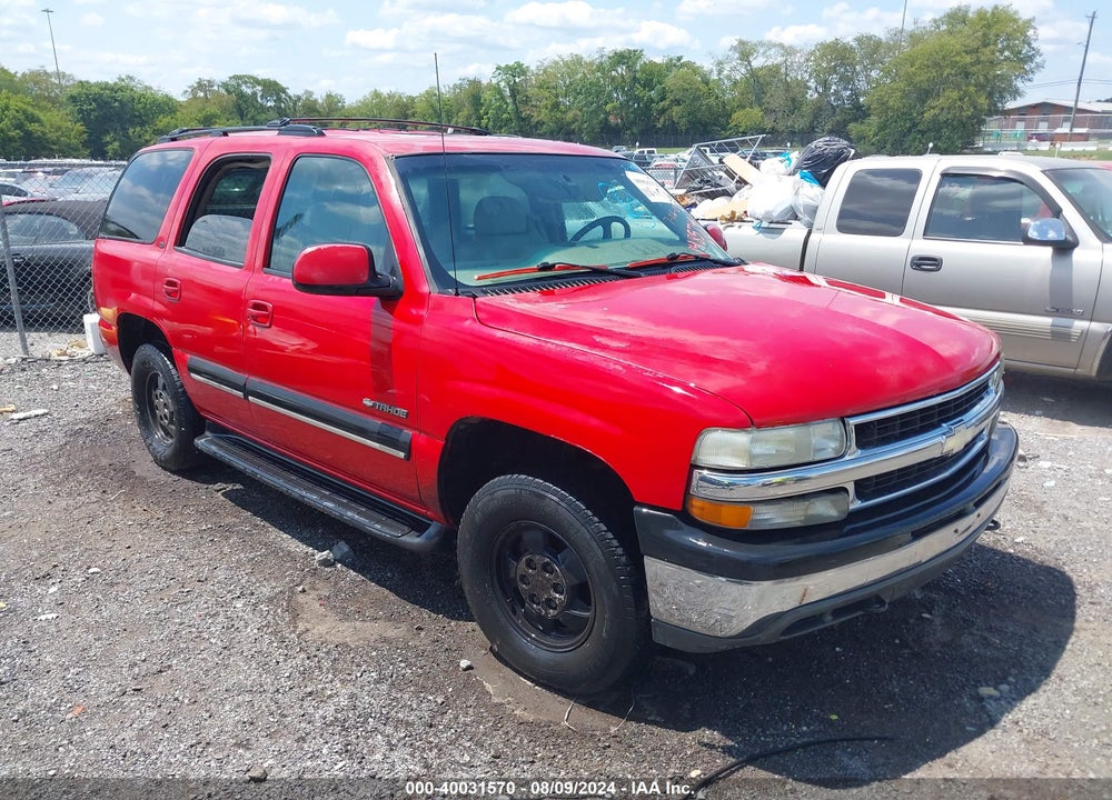 2001 CHEVROLET TAHOE LT VIN: 1GNEK13TX1J148574