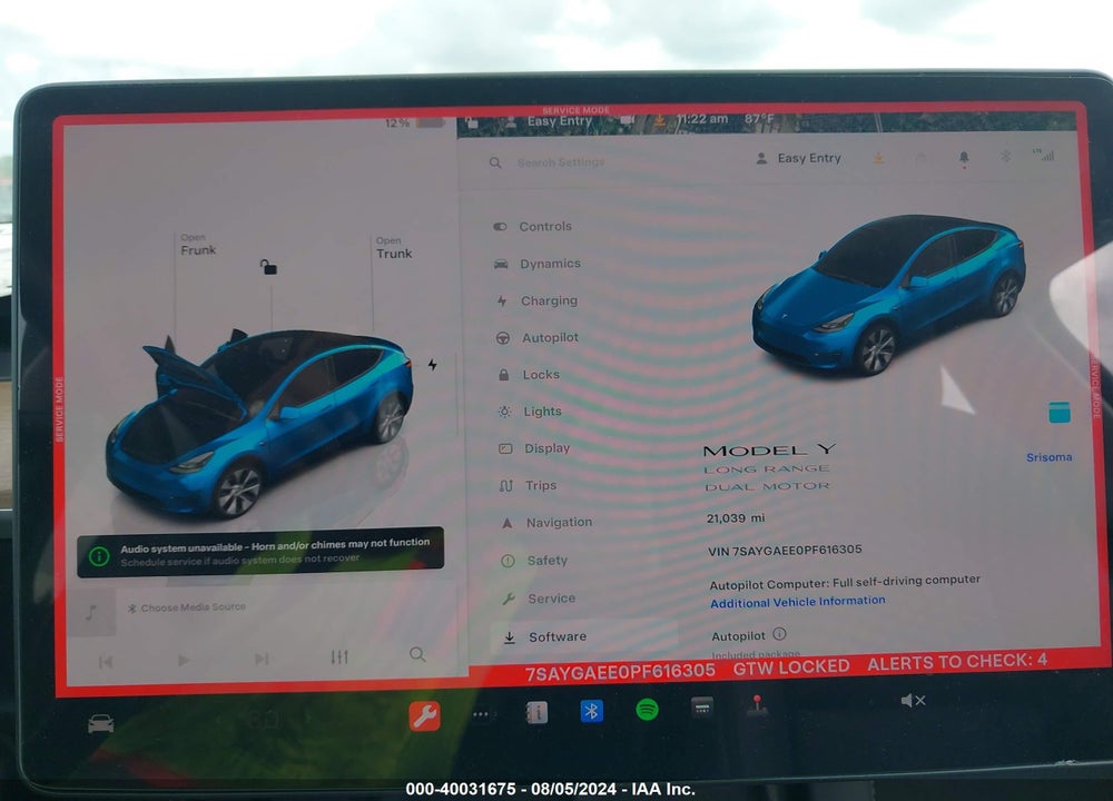 2023 TESLA MODEL Y AWD/LONG RANGE DUAL MOTOR ALL-WHEEL DRIVE VIN: 7SAYGAEE0PF616305