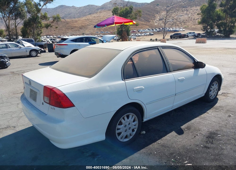 2004 HONDA CIVIC LX VIN: 2HGES16634H596922