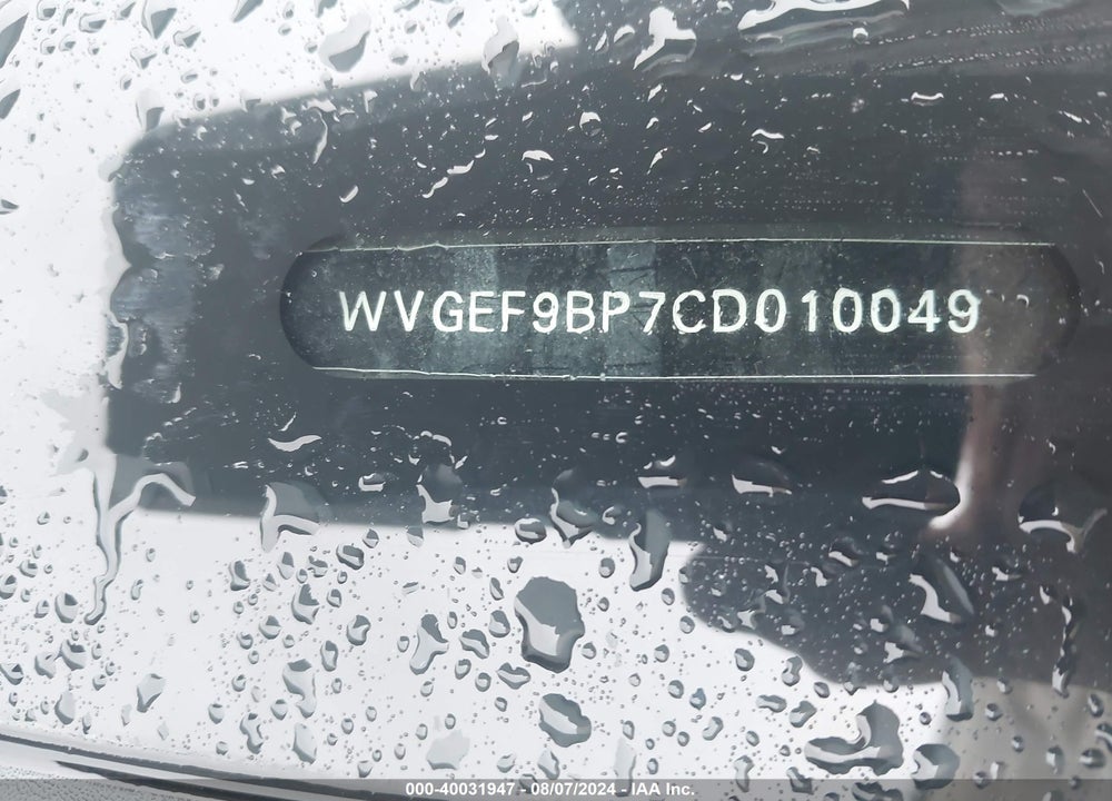 2012 VOLKSWAGEN TOUAREG VR6 LUX VIN: WVGEF9BP7CD010049