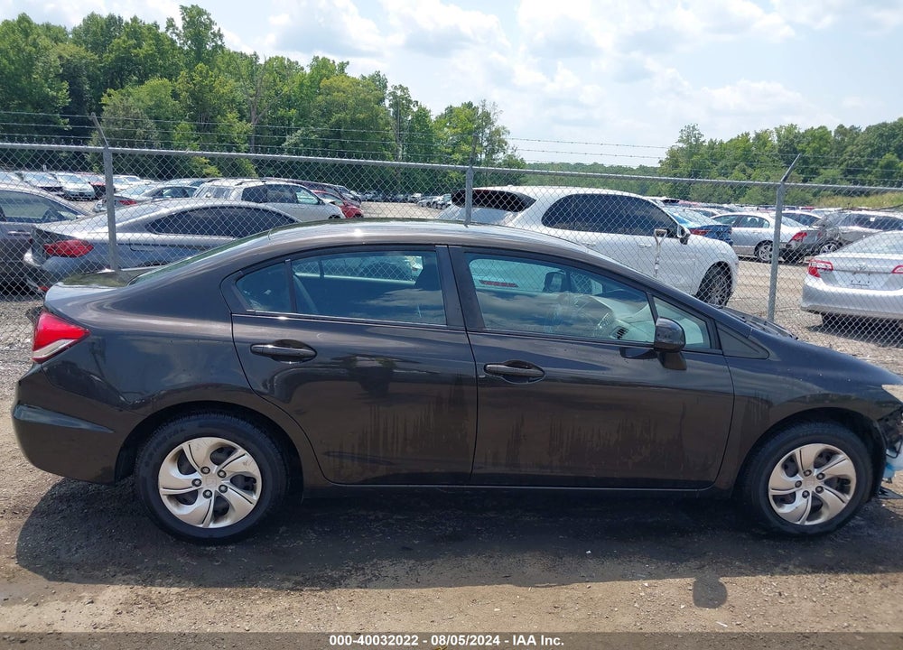 2013 HONDA CIVIC LX VIN: 19XFB2F51DE200448