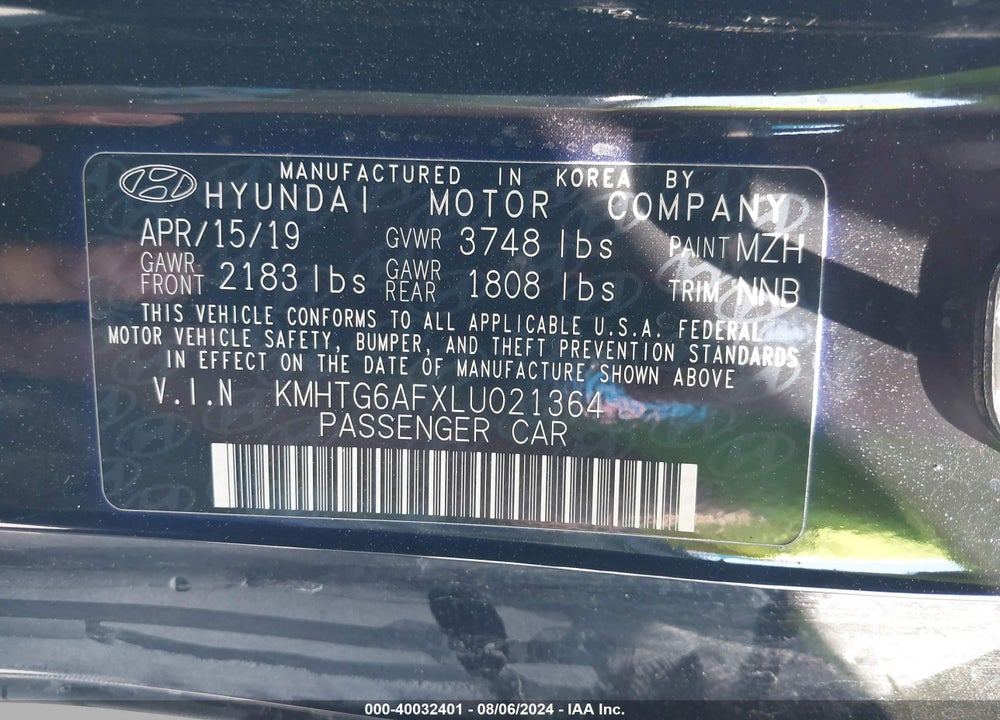 2020 HYUNDAI VELOSTER 2.0 PREMIUM VIN: KMHTG6AFXLU021364