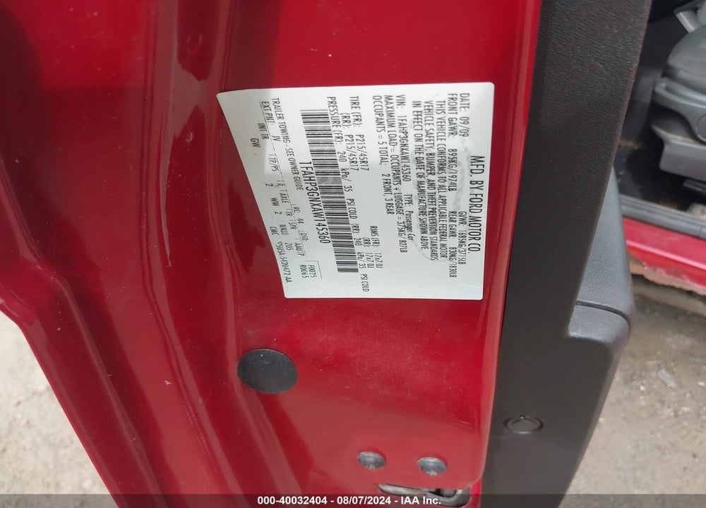 2010 FORD FOCUS SES VIN: 1FAHP3GNXAW145360