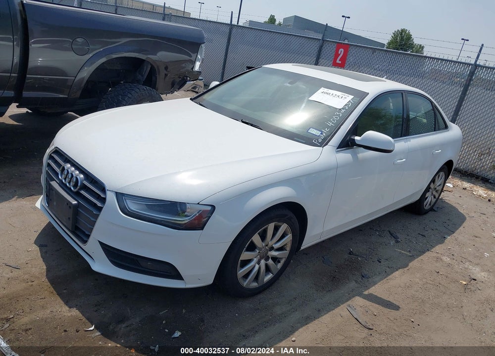 2013 AUDI A4 2.0T PREMIUM VIN: WAUAFAFLXDN050341
