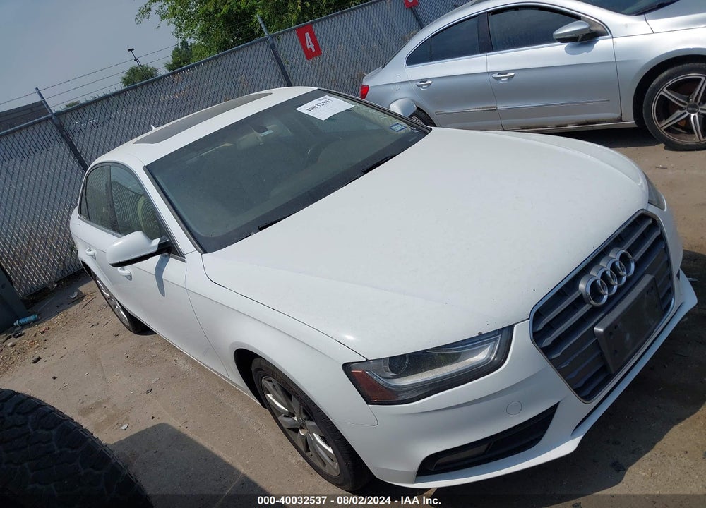 2013 AUDI A4 2.0T PREMIUM VIN: WAUAFAFLXDN050341