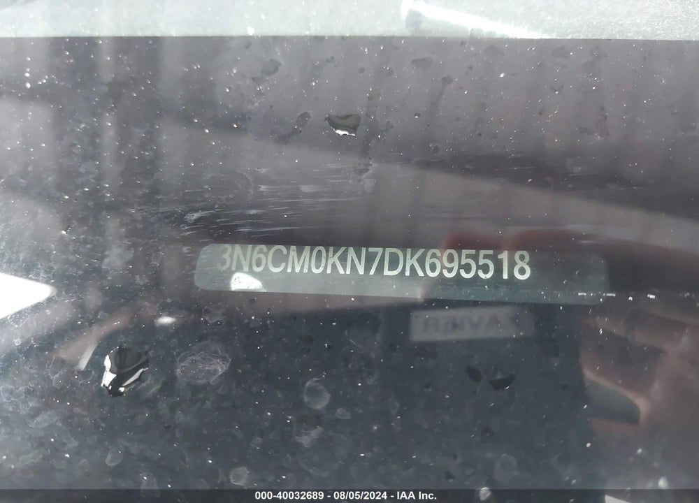 2013 NISSAN NV200 S VIN: 3N6CM0KN7DK695518