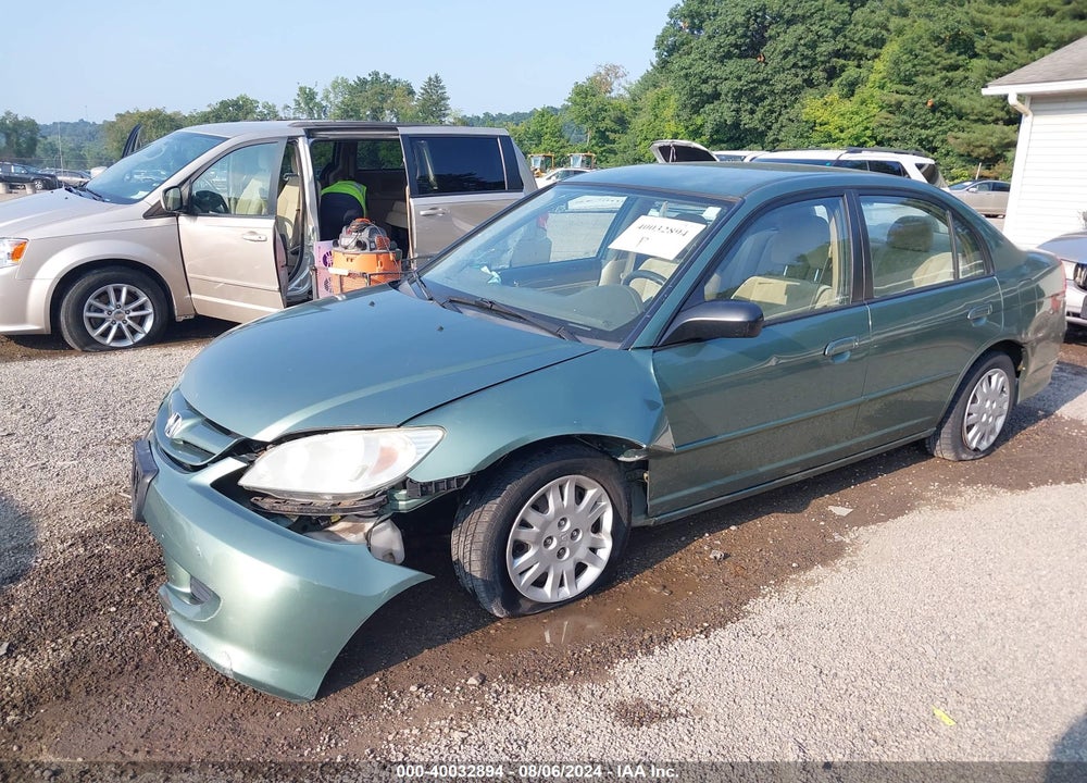 2004 HONDA CIVIC LX VIN: 2HGES16504H619418