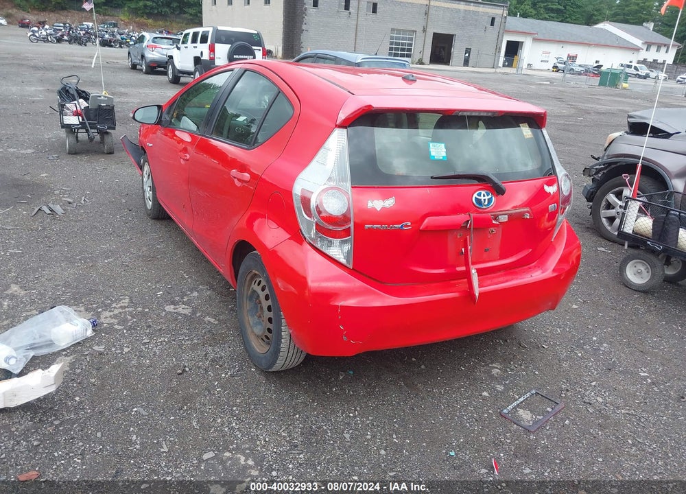 2012 TOYOTA PRIUS C ONE VIN: JTDKDTB36C1016952