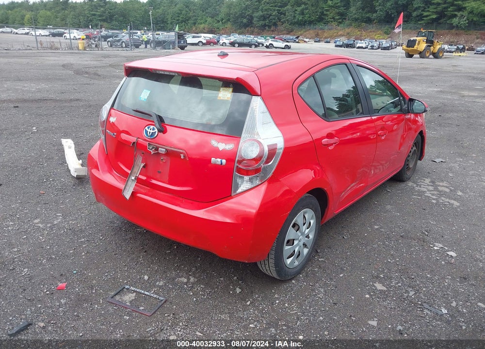 2012 TOYOTA PRIUS C ONE VIN: JTDKDTB36C1016952