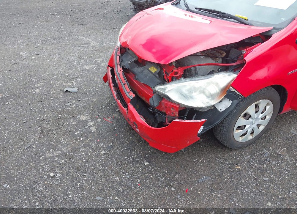 2012 TOYOTA PRIUS C ONE VIN: JTDKDTB36C1016952