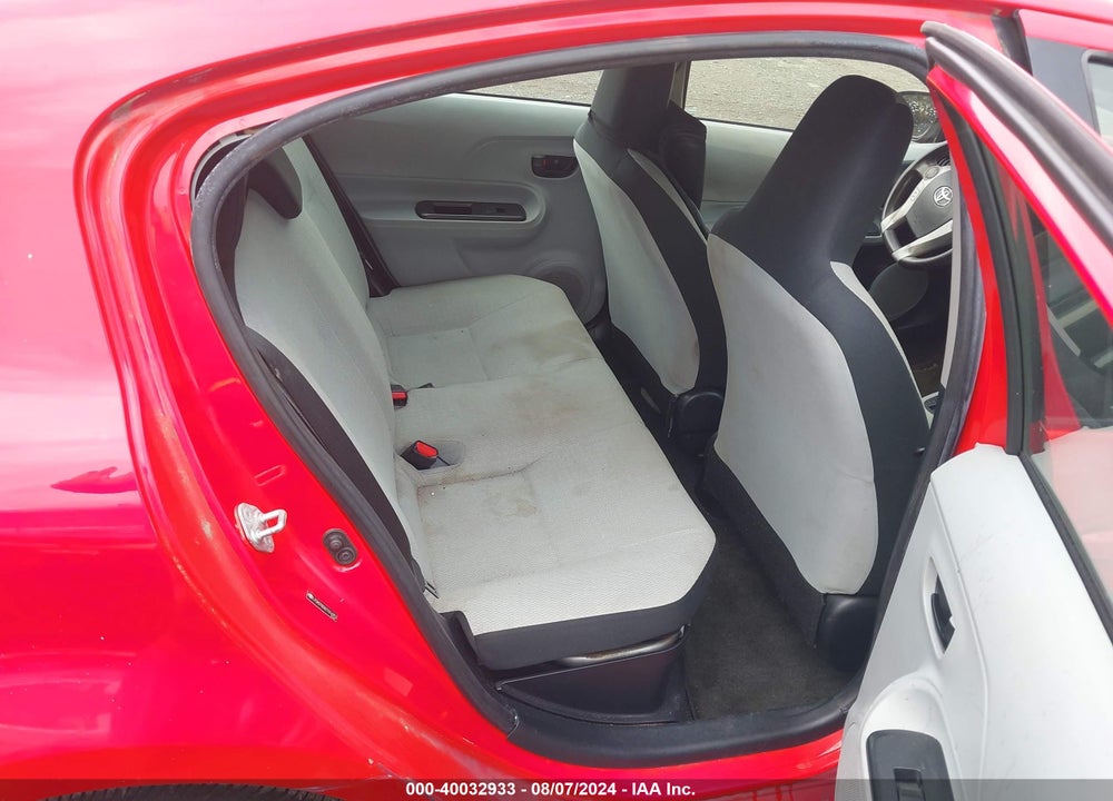 2012 TOYOTA PRIUS C ONE VIN: JTDKDTB36C1016952
