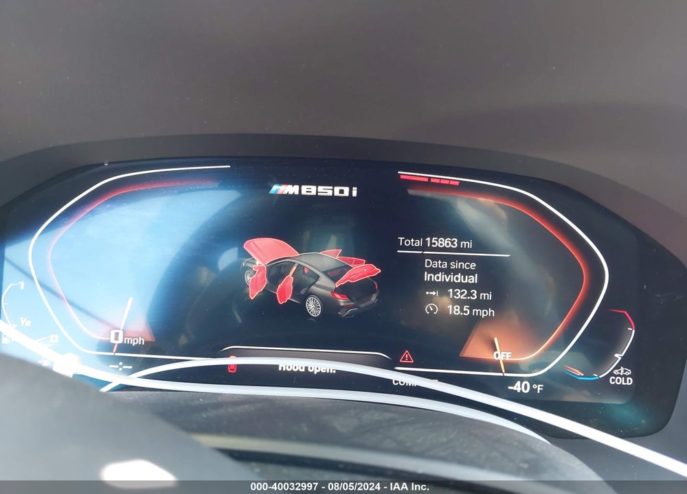 2022 BMW M850I GTAN COUPE XDRIVE VIN: WBAGV8C06NCH71689
