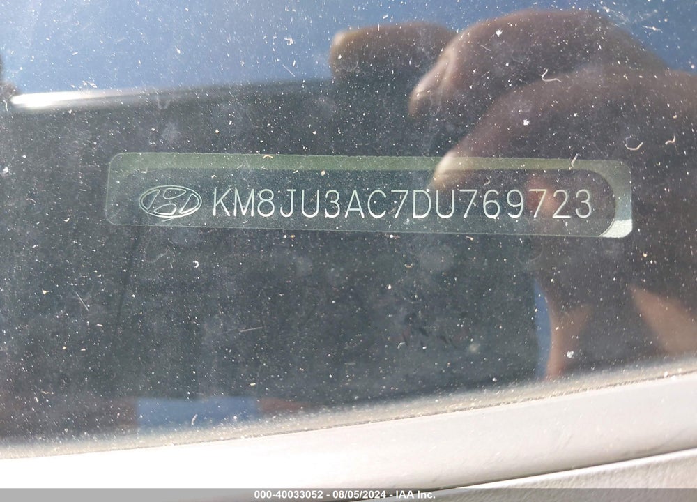 2013 HYUNDAI TUCSON GLS VIN: KM8JU3AC7DU769723
