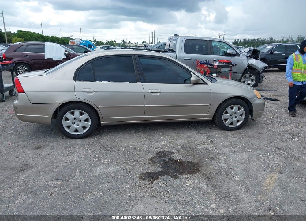 2002 HONDA CIVIC EX VIN: 2HGES26762H525323