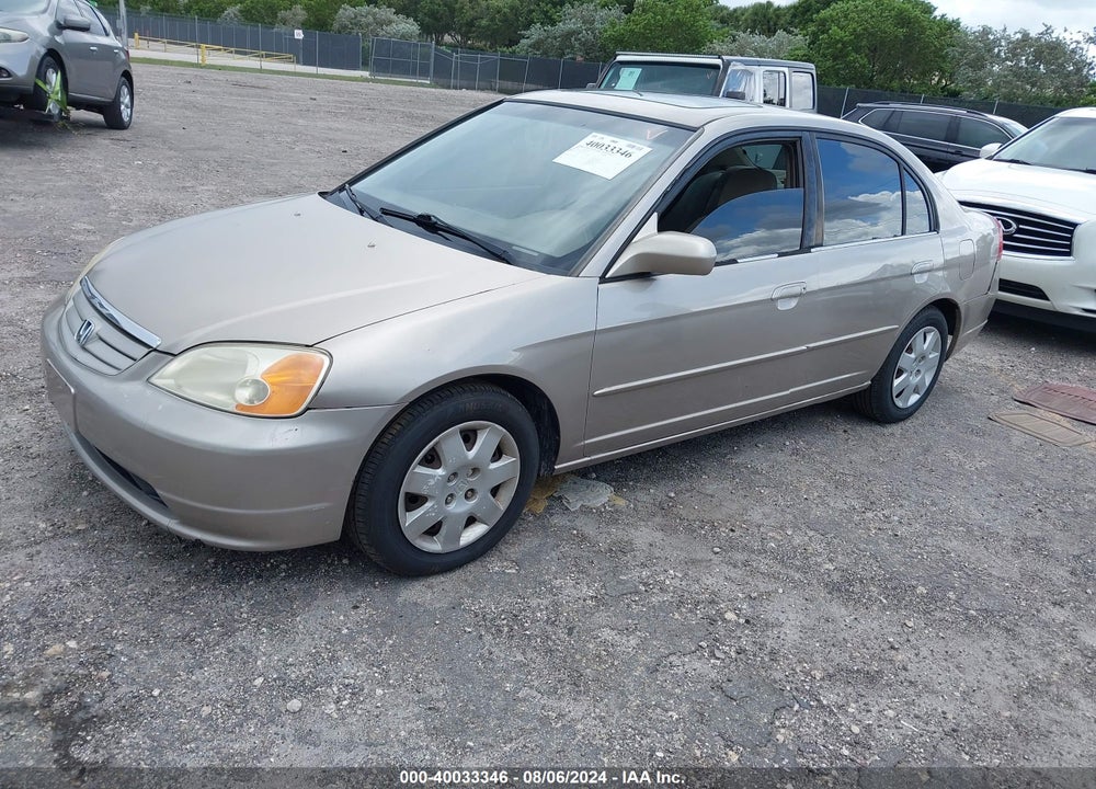 2002 HONDA CIVIC EX VIN: 2HGES26762H525323