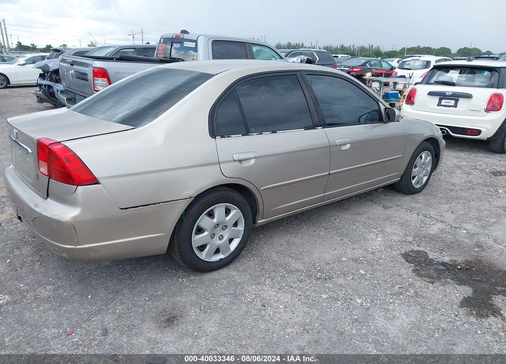 2002 HONDA CIVIC EX VIN: 2HGES26762H525323