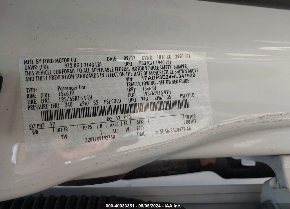 2014 FORD FIESTA TITANIUM VIN: 3FADP4CJ1EM219438