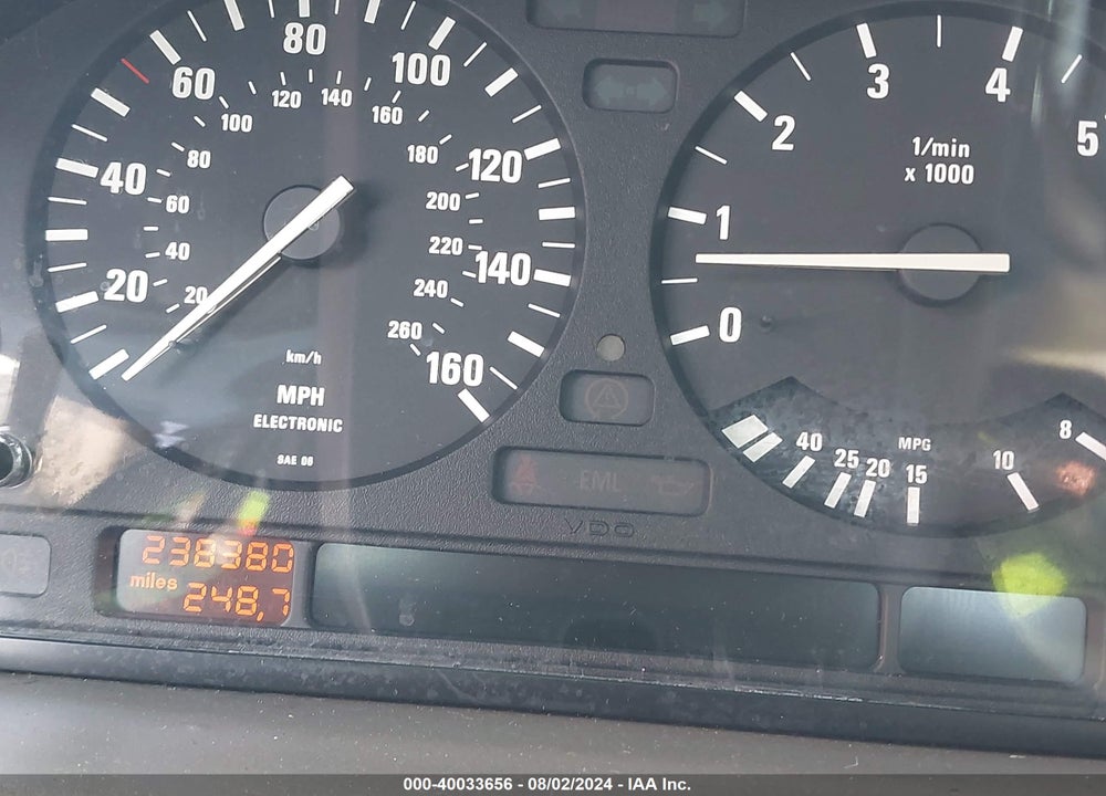 1995 BMW 540 I VIN: WBAHE532XSGA64605