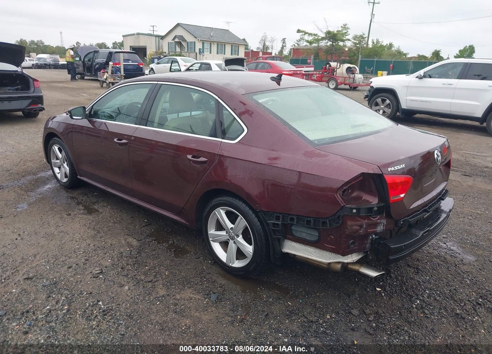 2013 VOLKSWAGEN PASSAT 2.5L SE VIN: 1VWBP7A34DC073024