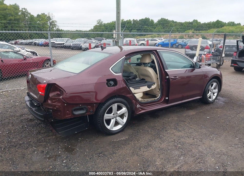 2013 VOLKSWAGEN PASSAT 2.5L SE VIN: 1VWBP7A34DC073024