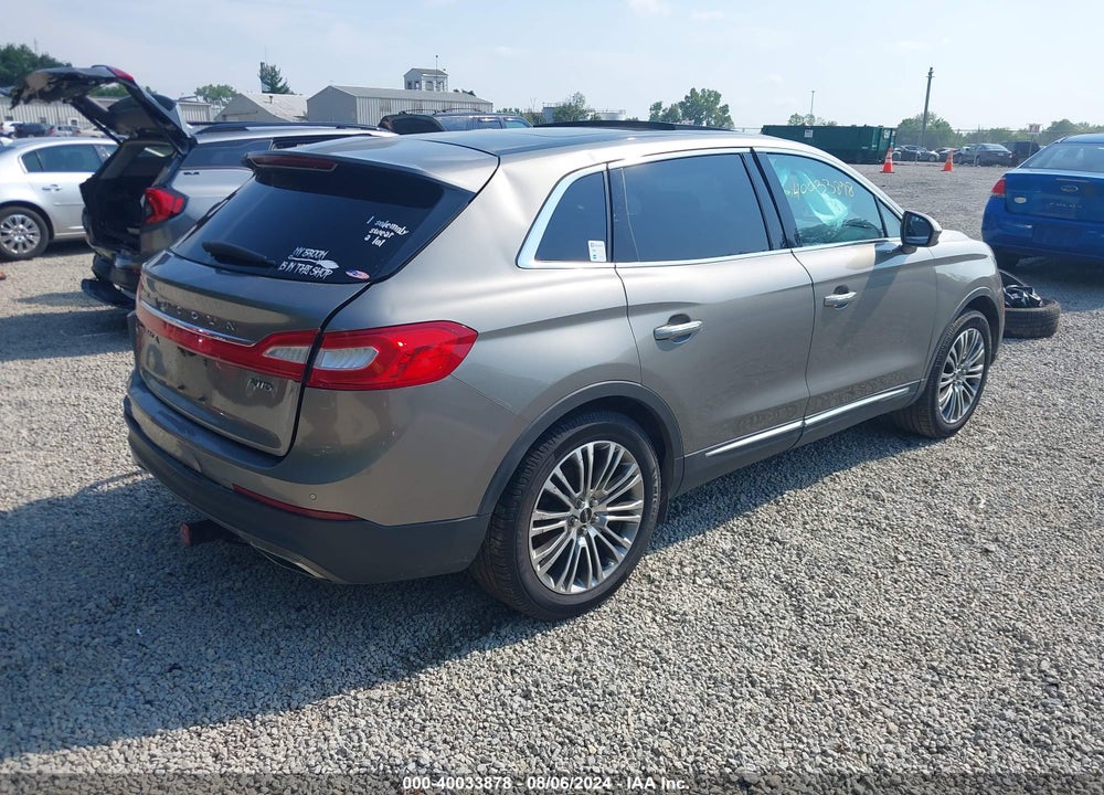 2016 LINCOLN MKX RESERVE VIN: 2LMTJ8LR7GBL74617