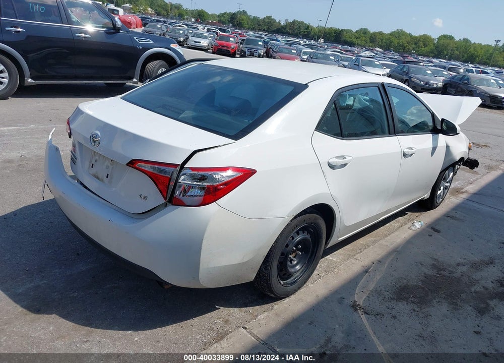 2016 TOYOTA COROLLA LE VIN: 2T1BURHE2GC482990