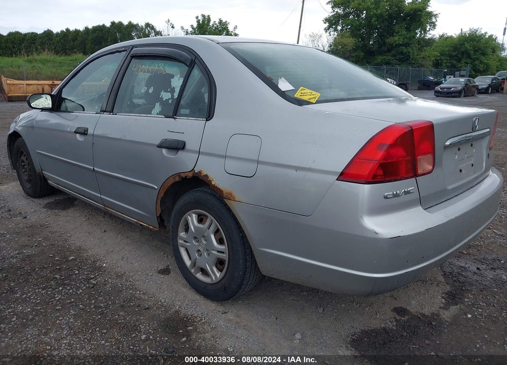2001 HONDA CIVIC LX VIN: 2HGES16541H584510
