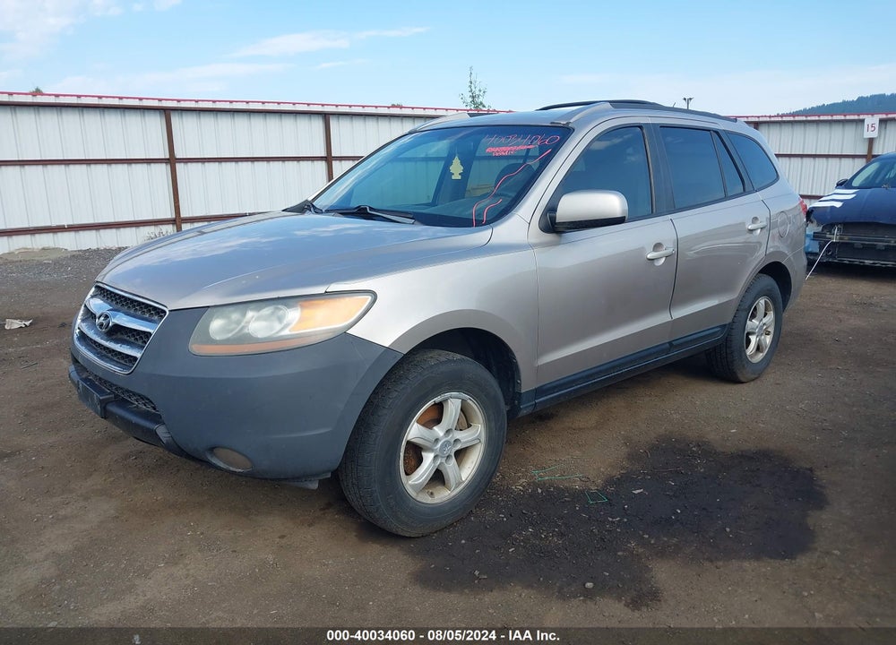 2007 HYUNDAI SANTA FE GLS VIN: 5NMSG13D27H109160