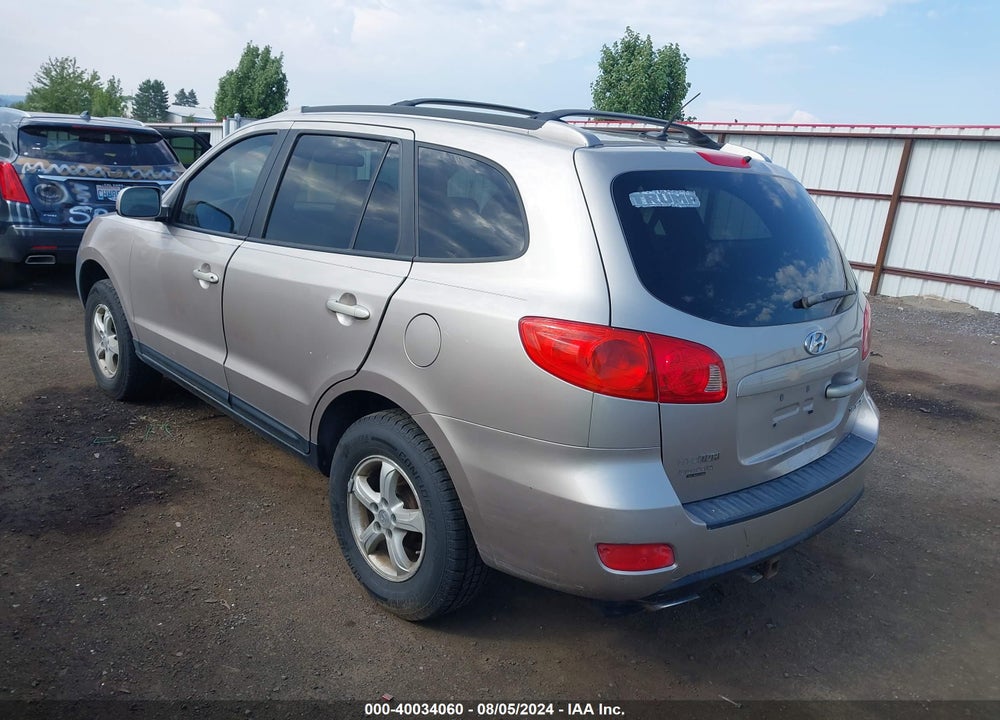 2007 HYUNDAI SANTA FE GLS VIN: 5NMSG13D27H109160
