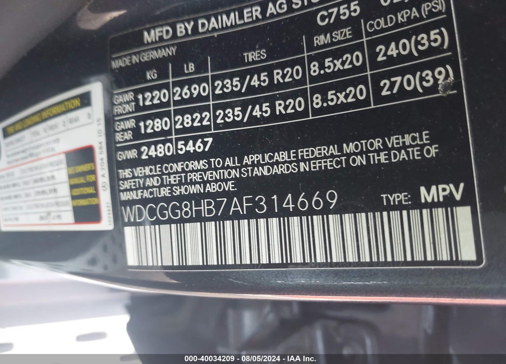 2010 MERCEDES-BENZ GLK 350 4MATIC VIN: WDCGG8HB7AF314669