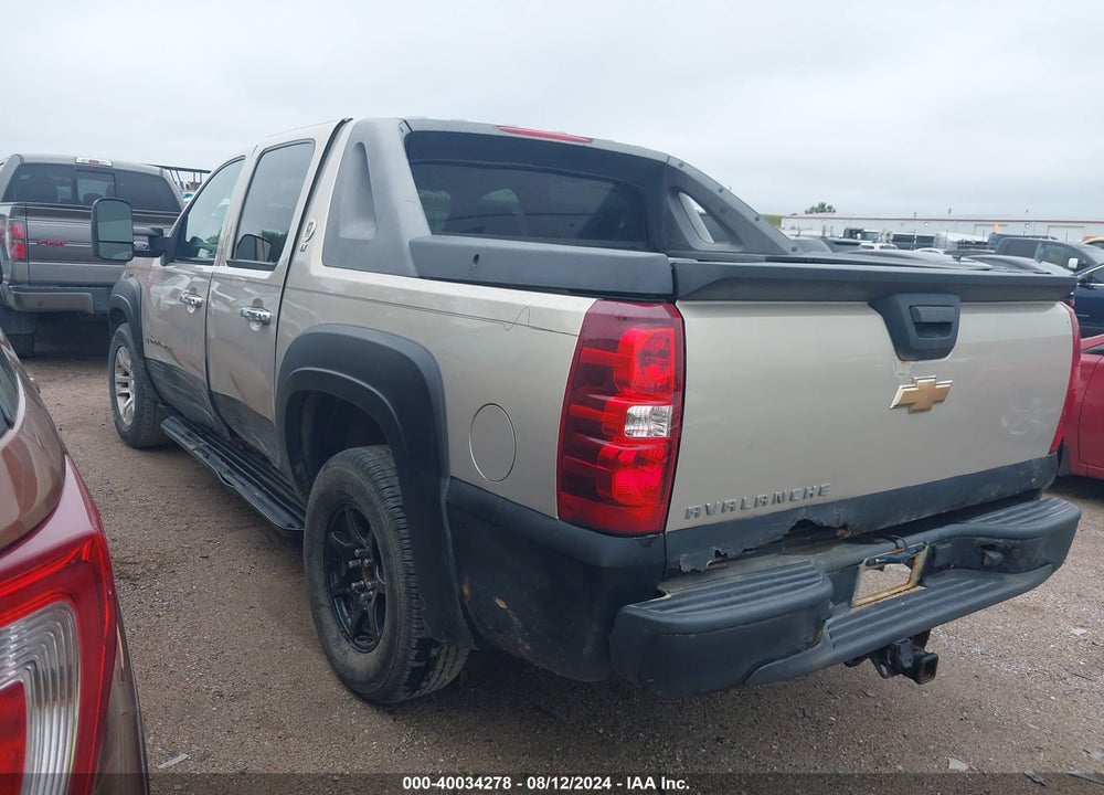 2007 CHEVROLET AVALANCHE 1500 LT VIN: 3GNFK12317G118105