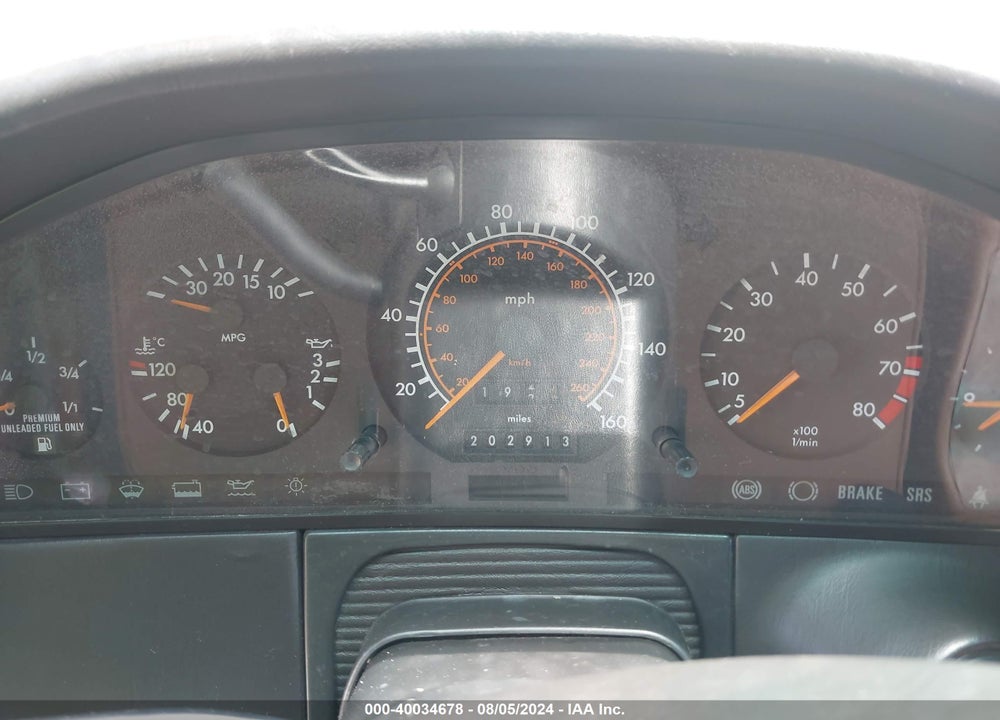 1992 MERCEDES-BENZ 300 SE VIN: WDBGA32E1NA036625