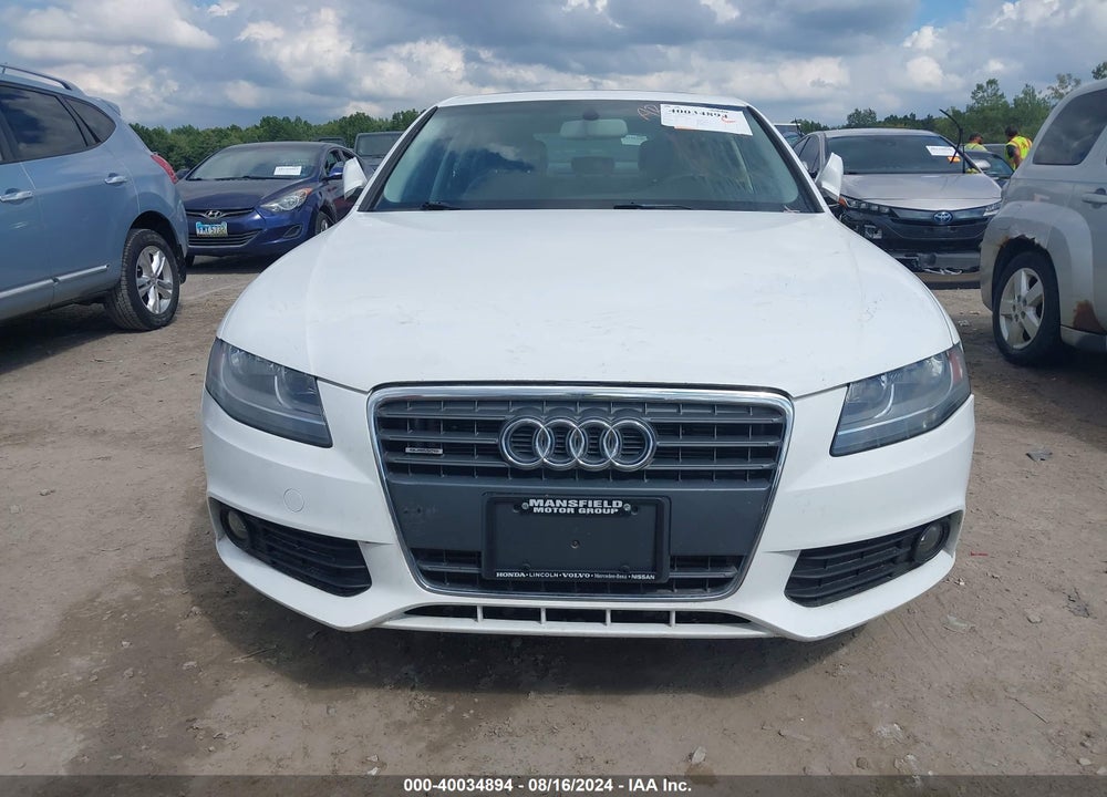 2012 AUDI A4 2.0T PREMIUM VIN: WAUBFAFL8CN003960