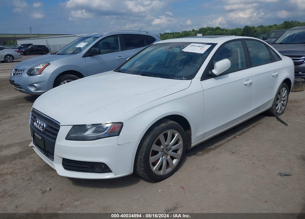 2012 AUDI A4 2.0T PREMIUM VIN: WAUBFAFL8CN003960