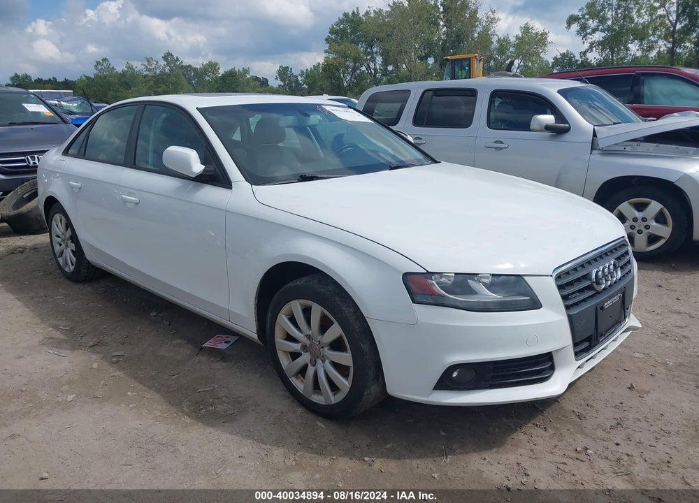 2012 AUDI A4 2.0T PREMIUM VIN: WAUBFAFL8CN003960