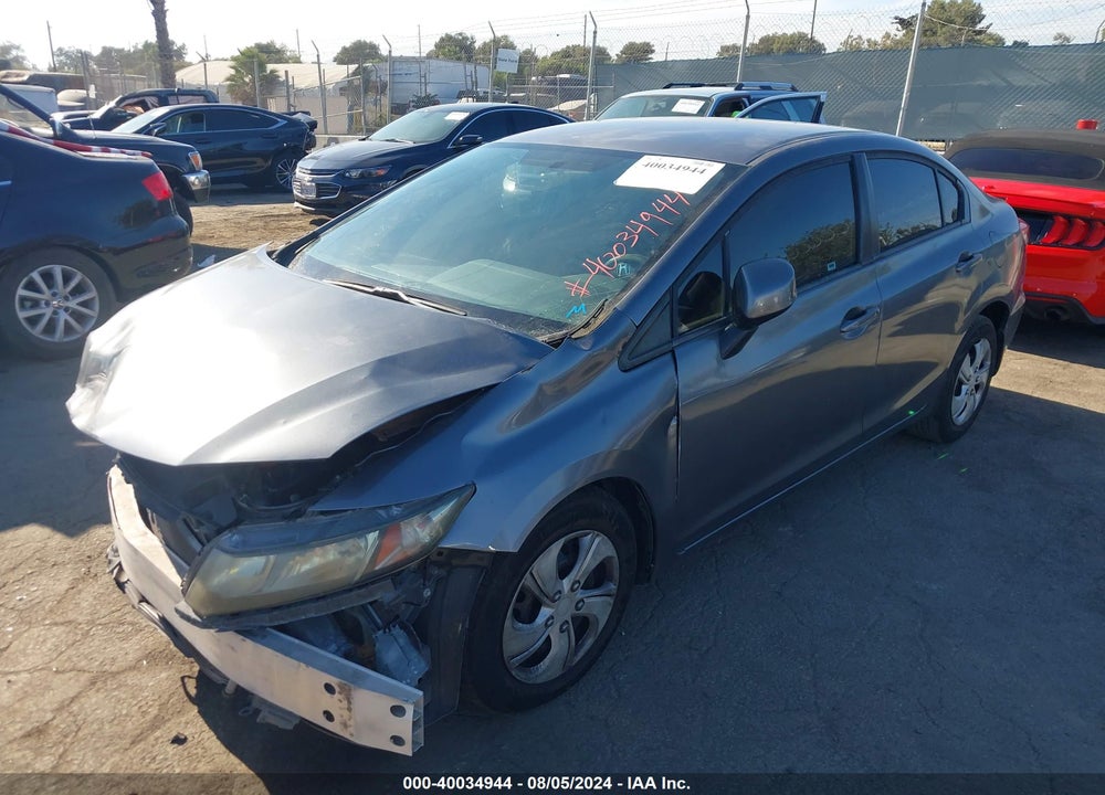 2013 HONDA CIVIC LX VIN: 19XFB2F53DE214206