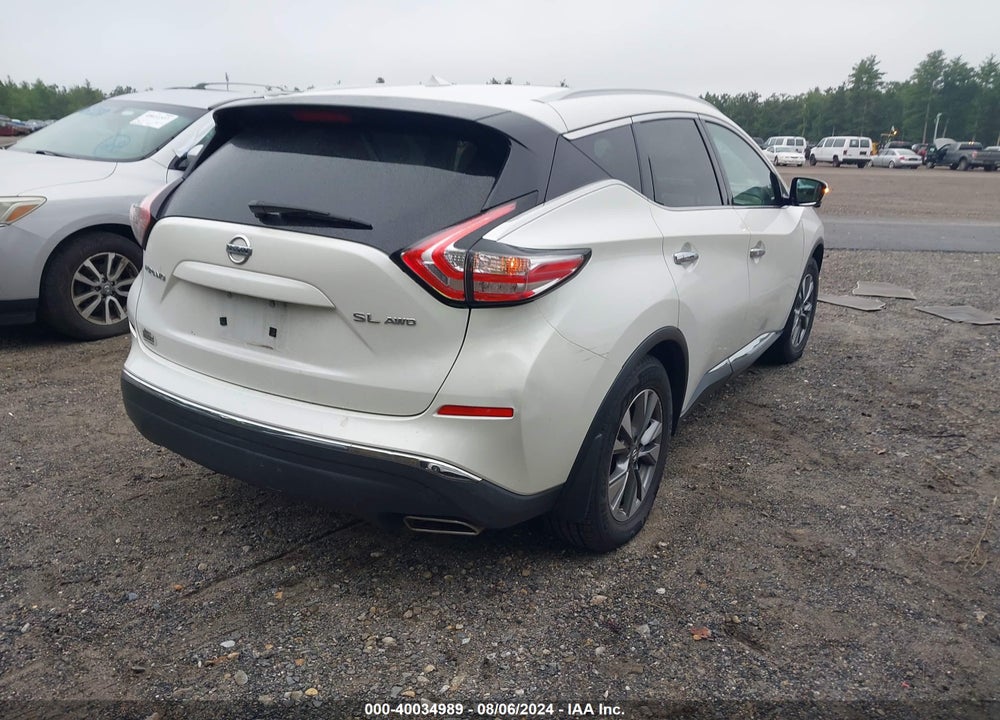 2016 NISSAN MURANO SL VIN: 5N1AZ2MH1GN116287
