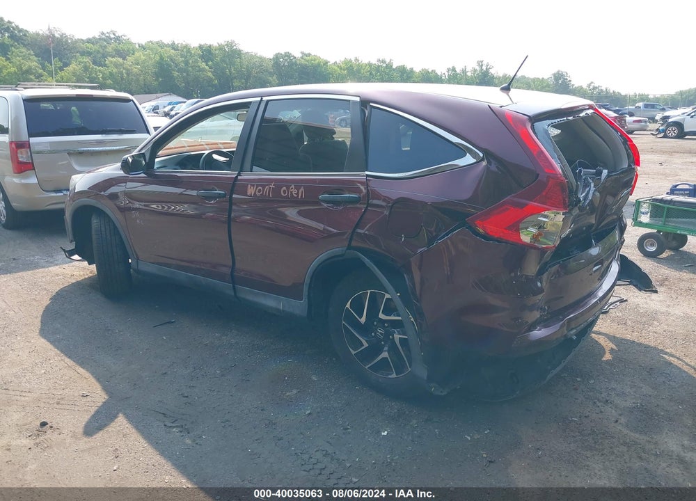 2016 HONDA CR-V SE VIN: 2HKRM4H41GH664623