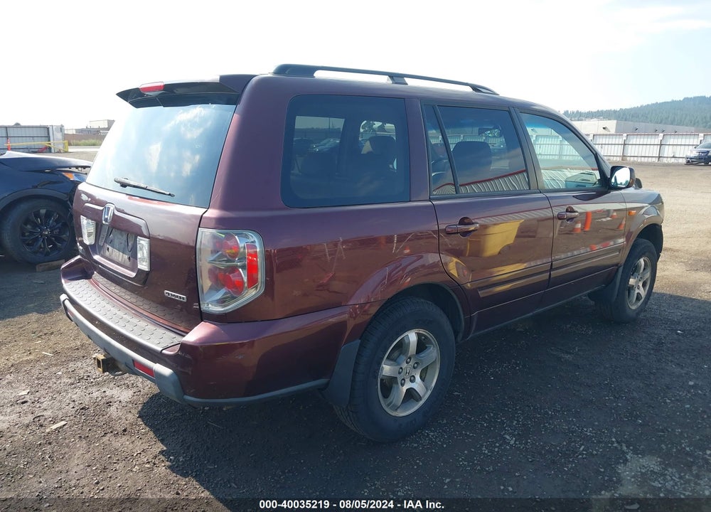 2008 HONDA PILOT EX-L VIN: 5FNYF18578B037891