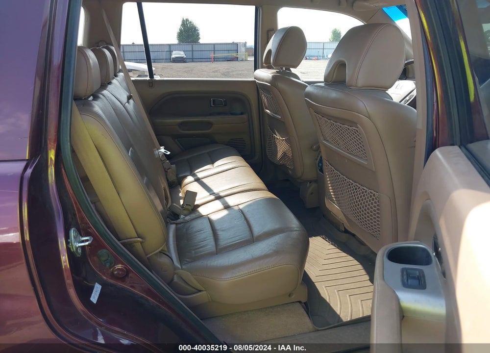 2008 HONDA PILOT EX-L VIN: 5FNYF18578B037891