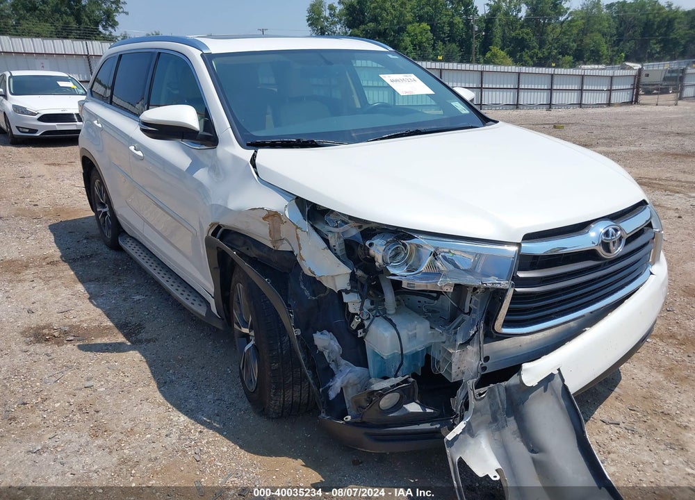 2016 TOYOTA HIGHLANDER XLE V6 VIN: 5TDKKRFHXGS167445