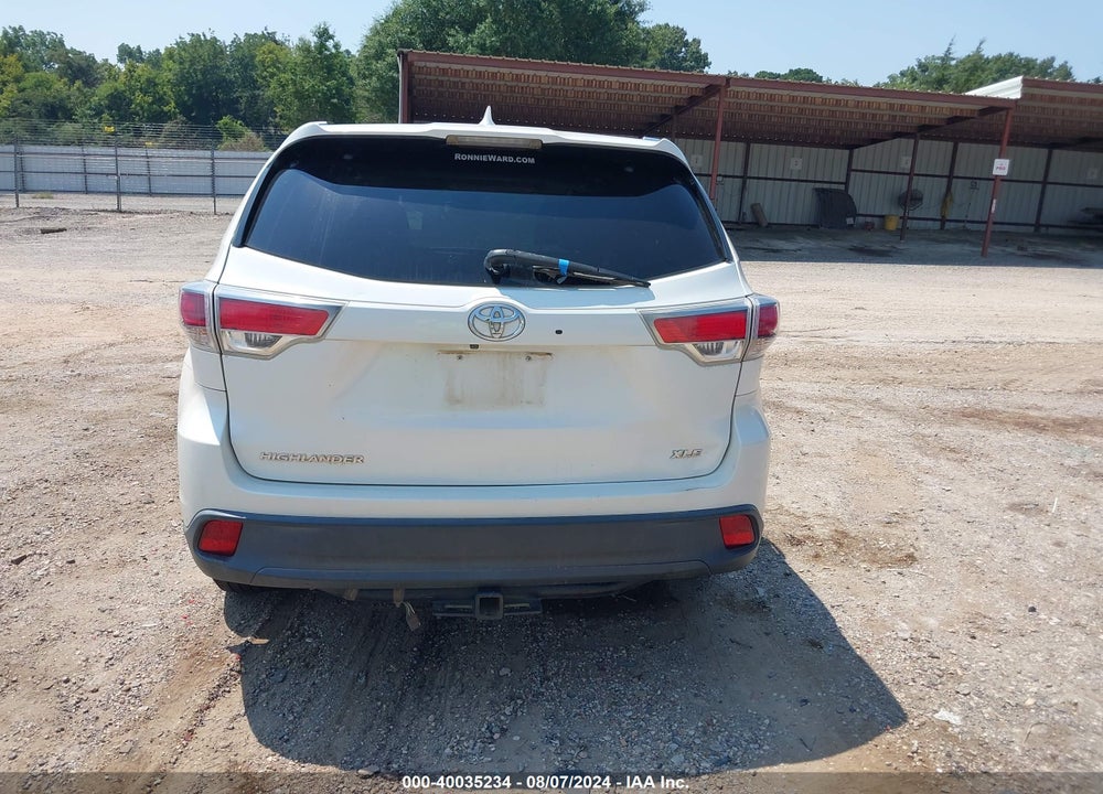 2016 TOYOTA HIGHLANDER XLE V6 VIN: 5TDKKRFHXGS167445