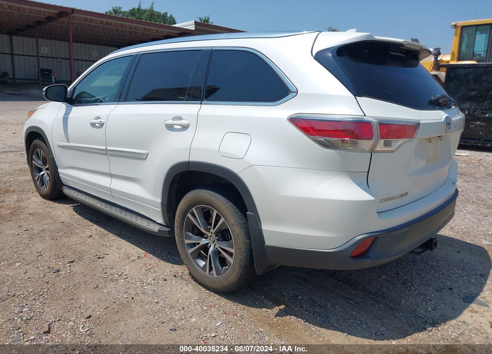 2016 TOYOTA HIGHLANDER XLE V6 VIN: 5TDKKRFHXGS167445