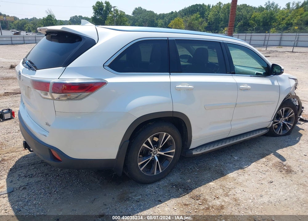 2016 TOYOTA HIGHLANDER XLE V6 VIN: 5TDKKRFHXGS167445