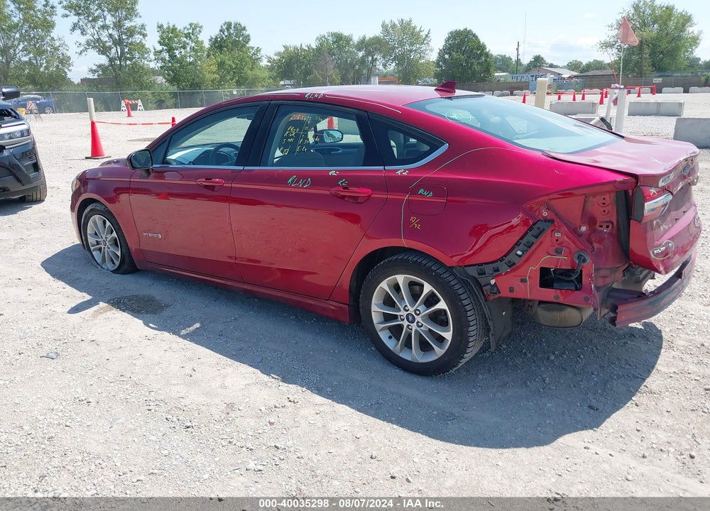 2019 FORD FUSION HYBRID SE VIN: 3FA6P0LUXKR205998