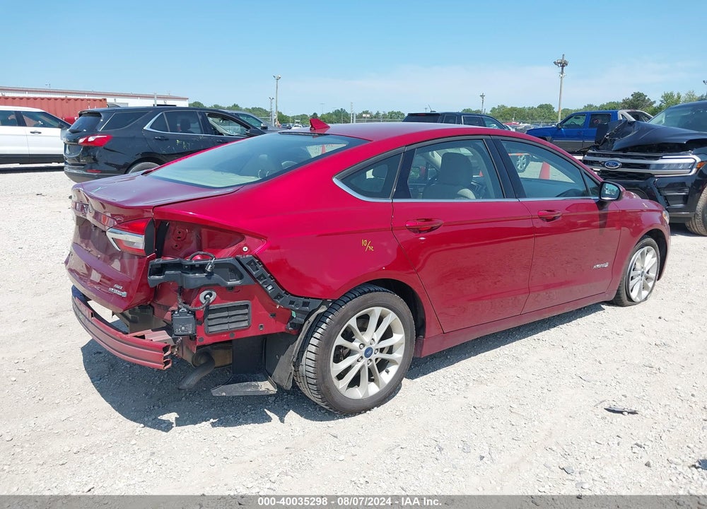 2019 FORD FUSION HYBRID SE VIN: 3FA6P0LUXKR205998