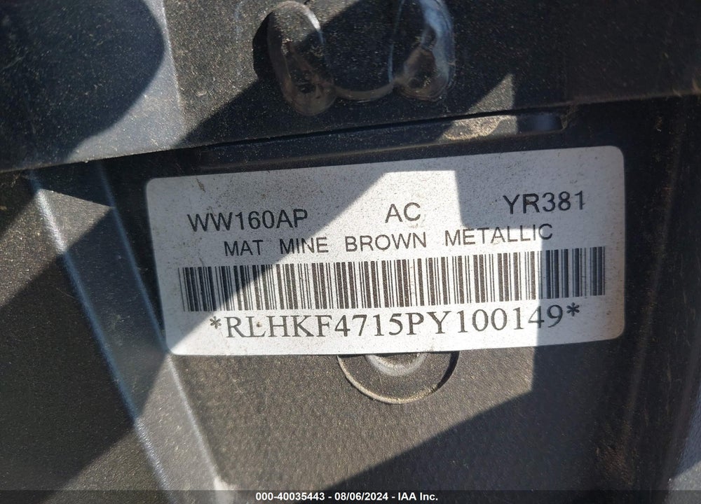 2023 HONDA WW150 A VIN: RLHKF4715PY100149